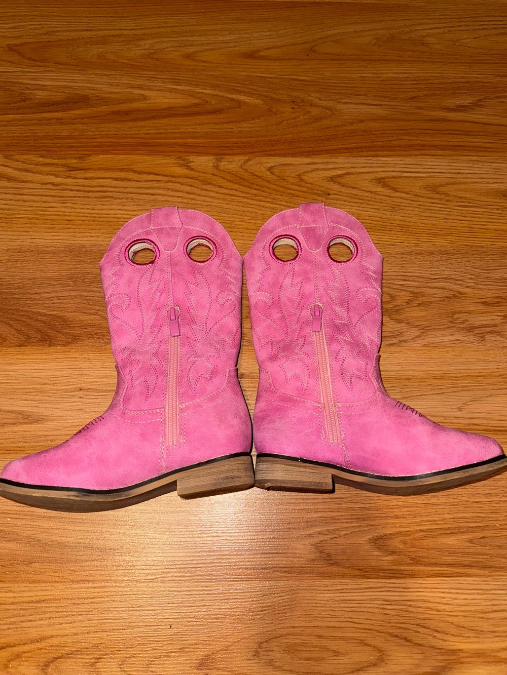 Kids Pink Western Pull-On Cowboy Boots